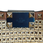 Valentino- Borsa A Spalla In Rafia