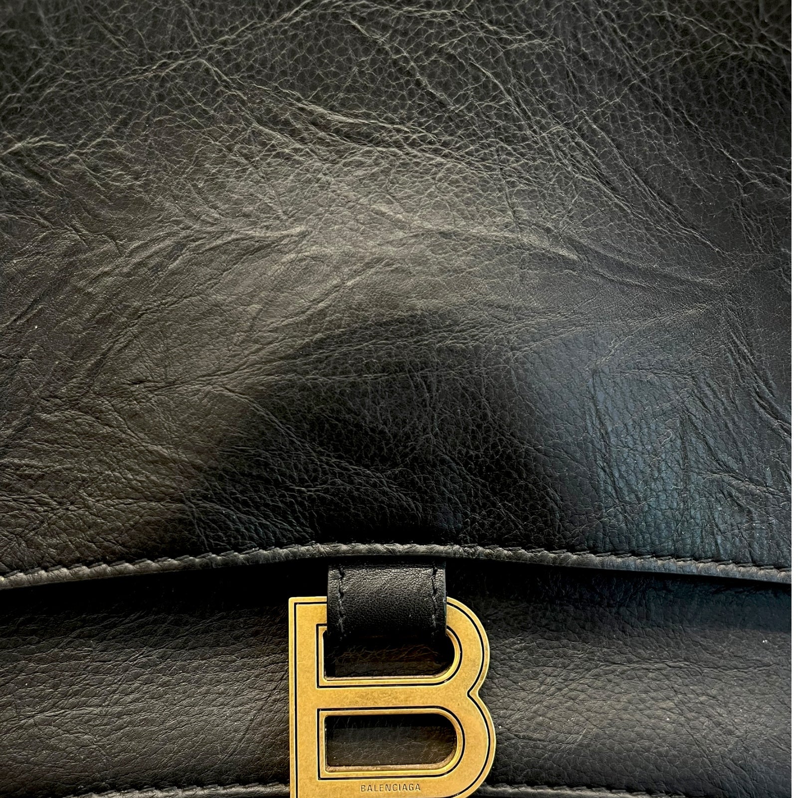 Balenciaga Crush Large – Borsa A Spalla Con Catena Dorata