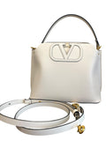 Valentino White hand Bag with Body strap