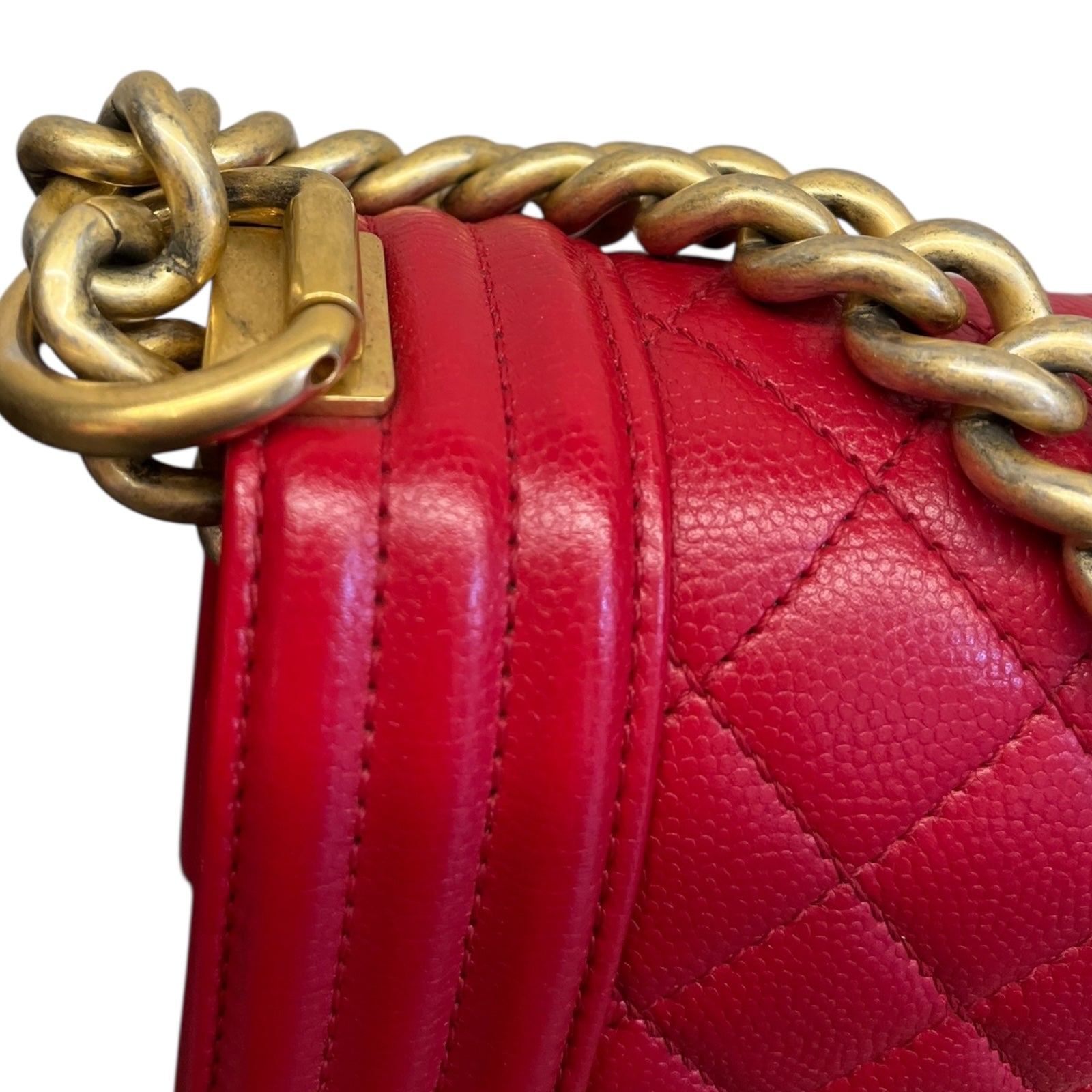 Chanel Leboy-Borsa A Spalla In Rosso（Piccola）