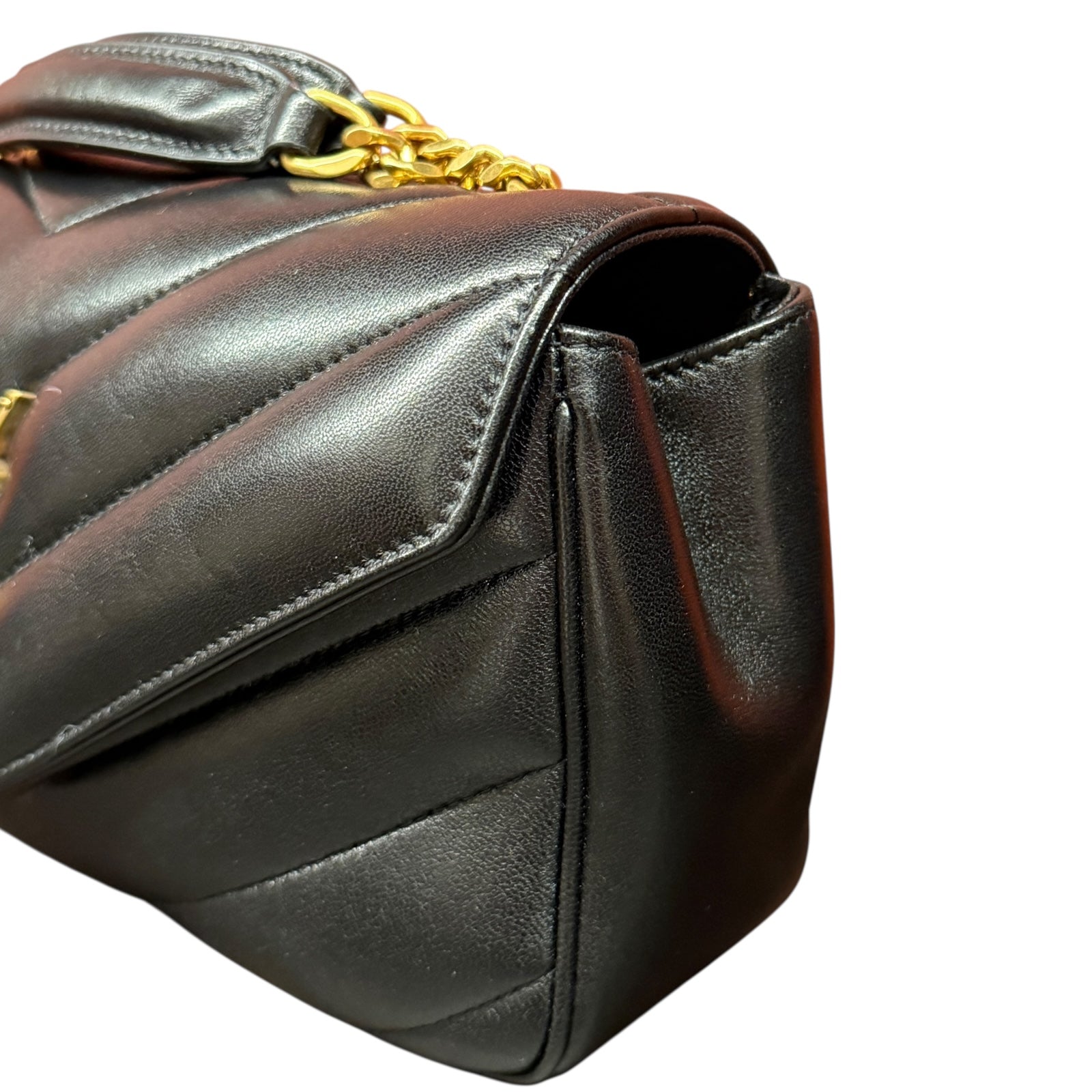 Saint Laurent LouLou Small – Borsa a Spalla Trapuntata a Chevron