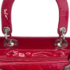 Dior Lady Dior – Borsa A Mano Small In Pelle Verniciata Rossa