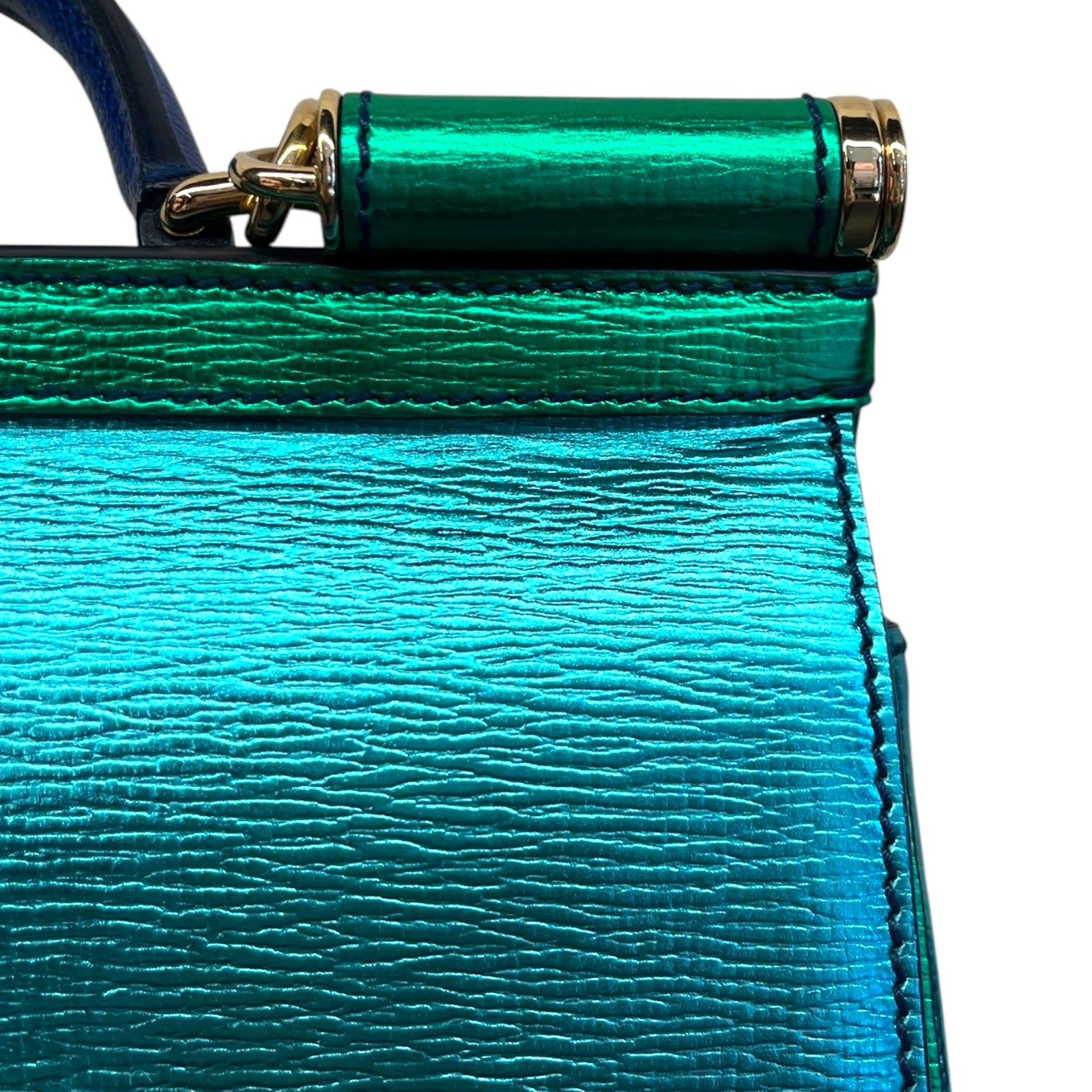 Dolce&Gabbana Silicy Shoulder Bag in iridescent blue and green