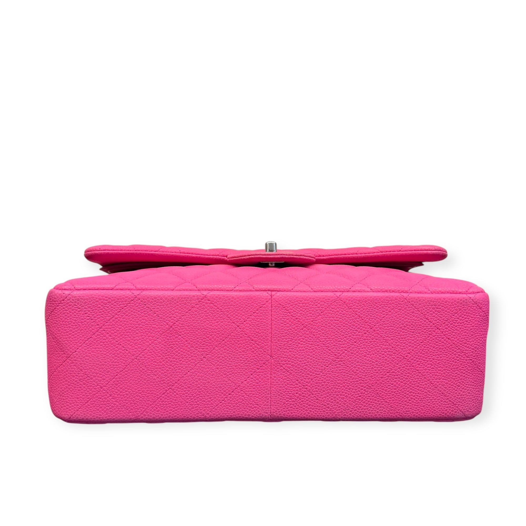 Chanel Pink Jumbo Classic Caviar Double Flap Bag