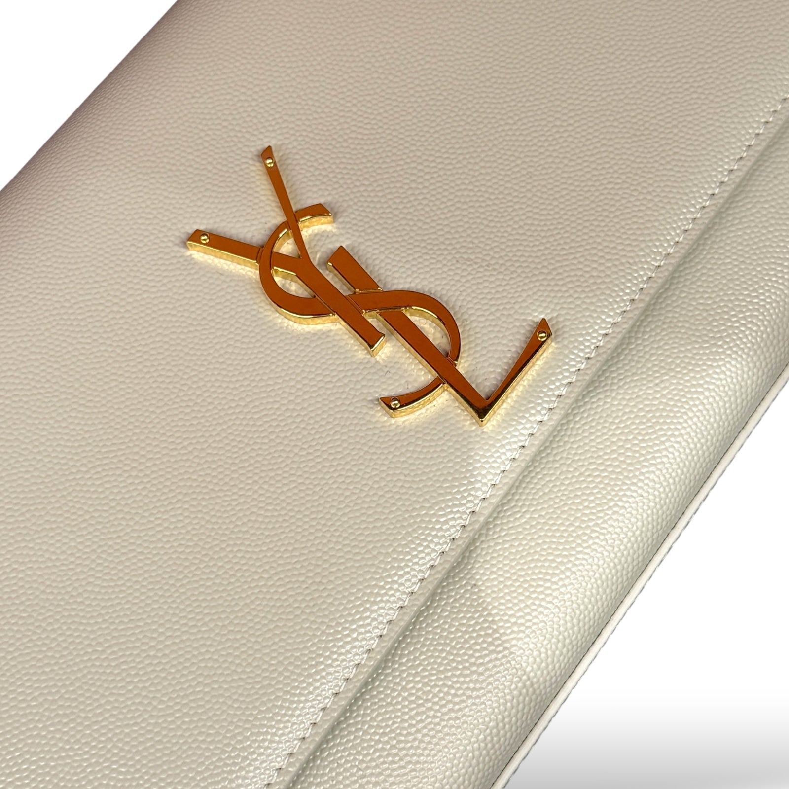 Saint Laurent White Kate Medium Shoulder Bag