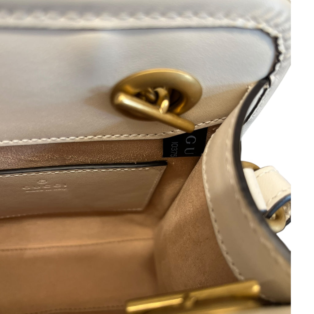 Gucci GG Marmont – Borsa A Spalla Bianca Accordion