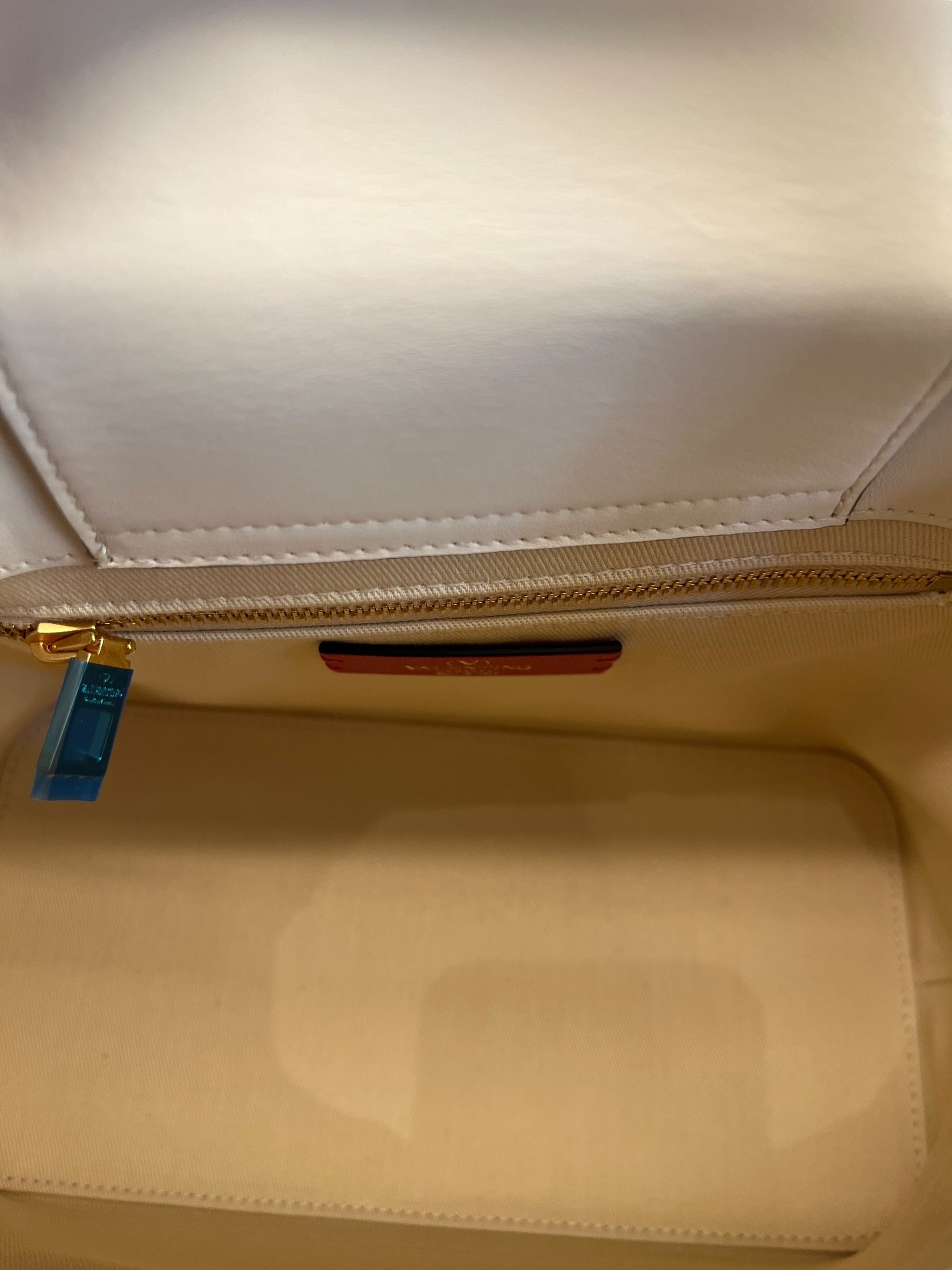 Valentino White hand Bag with Body strap