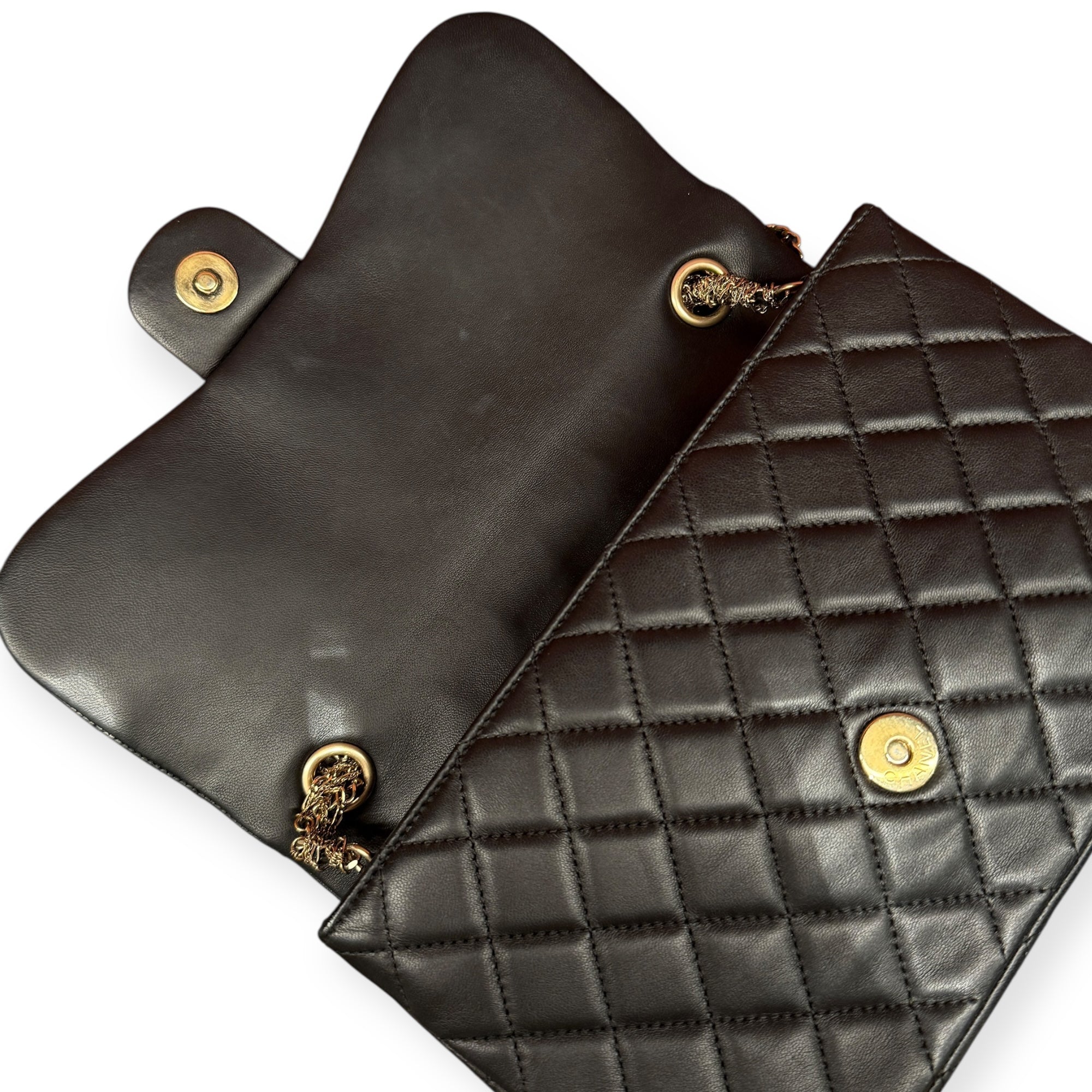 Chanel Quilted  Medium Flap Bag with Pearl-Embellished Chain