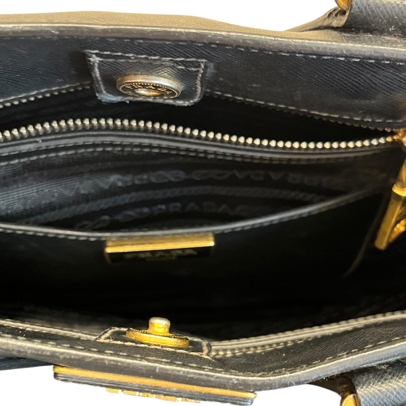 Prada Galleria Shoulder bag in color block medium size