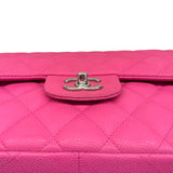 Chanel Pink Jumbo Classic Caviar Double Flap Bag