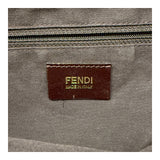 Fendi Brown FF Canvas Baguette Shoulder Bag with Tortoiseshell Buckle