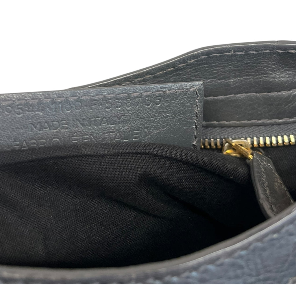 Balenciaga Mini City – Grigio Scuro, Hardware Dorato