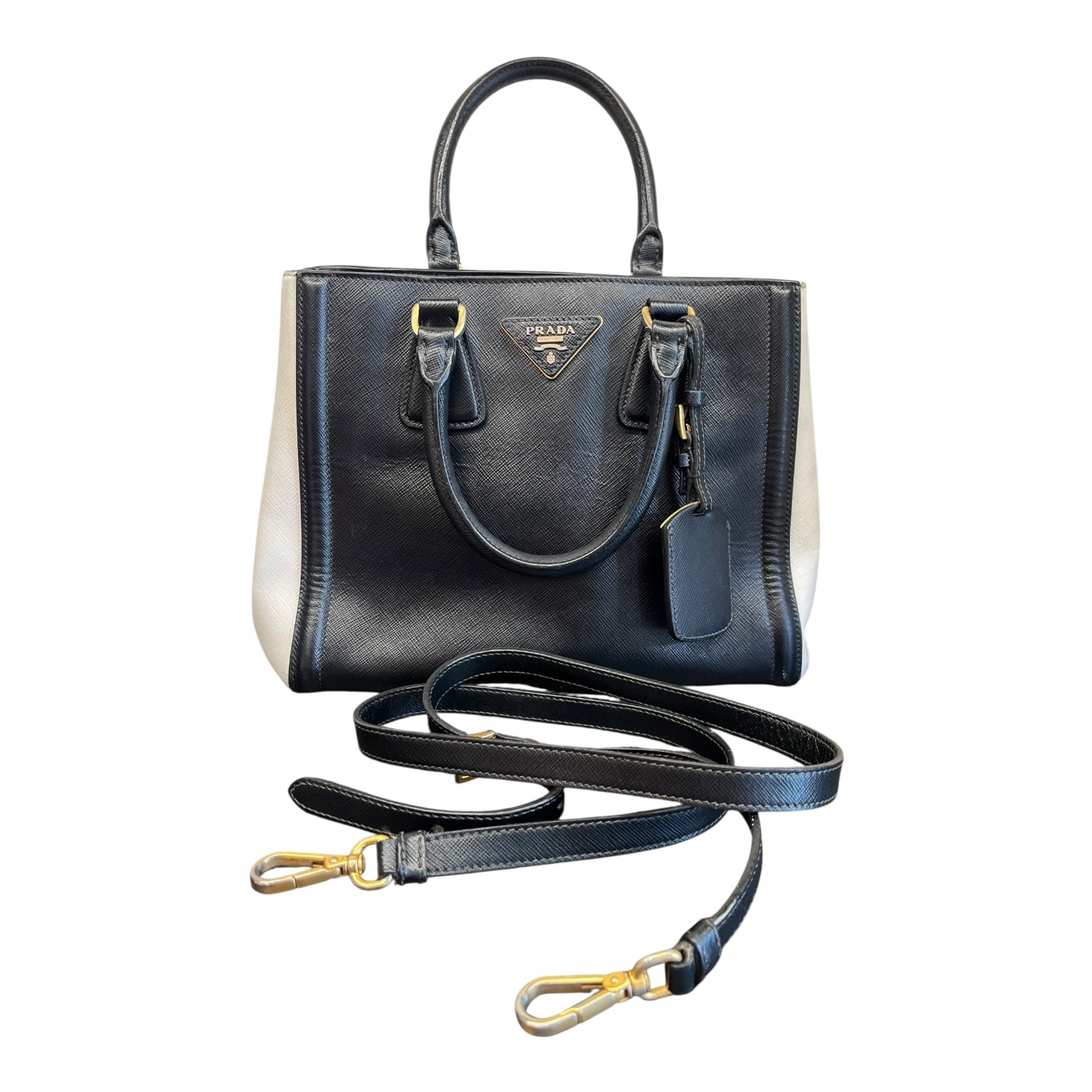 Prada Galleria Shoulder bag in color block medium size