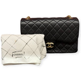 Chanel Quilted  Medium Flap Bag with Pearl-Embellished Chain