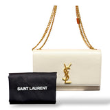 Saint Laurent White Kate Medium Shoulder Bag