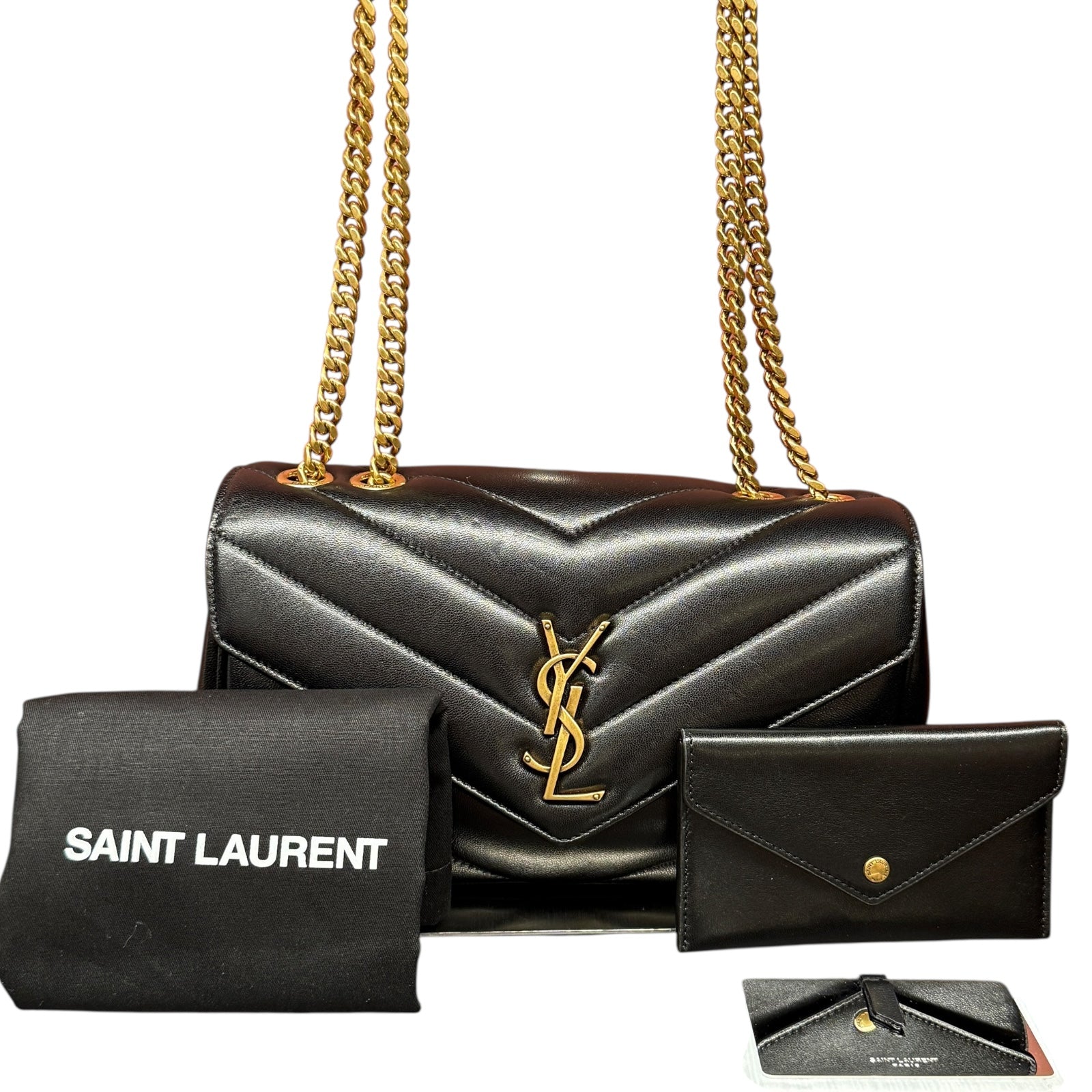 Saint Laurent LouLou Small – Borsa a Spalla Trapuntata a Chevron