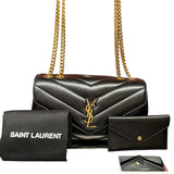 Saint Laurent LouLou Small Chevron-Quilted Bag