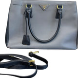 Prada Galleria Shoulder Bag in Grey and Black color Medium size