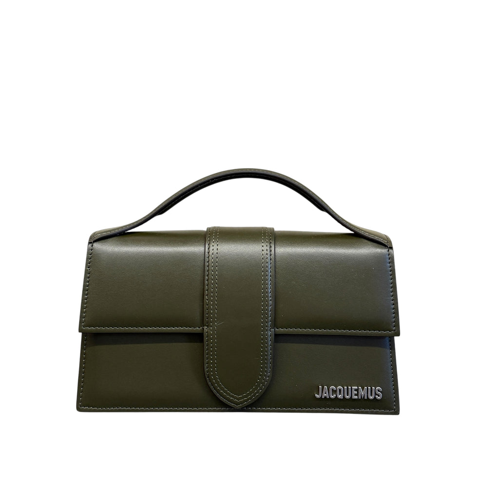 Jacquemus Le Grande Bambino Borsa A Spalla In Verde Scuro