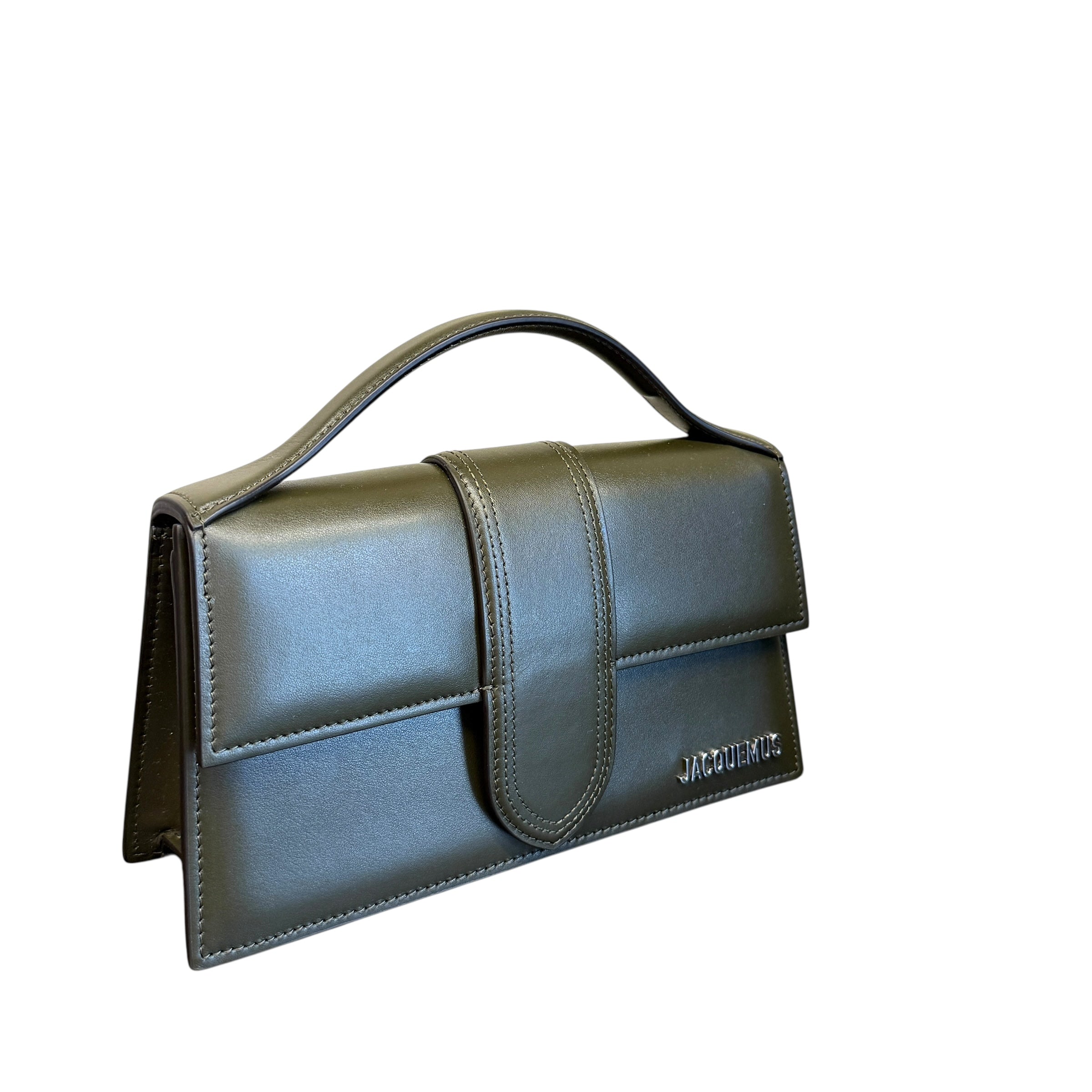 Jacquemus Le Grande Bambino Borsa A Spalla In Verde Scuro