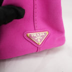 Prada Canapa Medium Tote Bag Fuchsia Canvas with Milano Logo