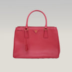 Prada Galleria Medium Tote Bag Rosa in Pelle Saffiano con Doppia Zip