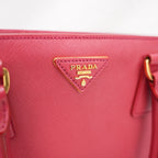 Prada Galleria Medium Tote Bag Rosa in Pelle Saffiano con Doppia Zip