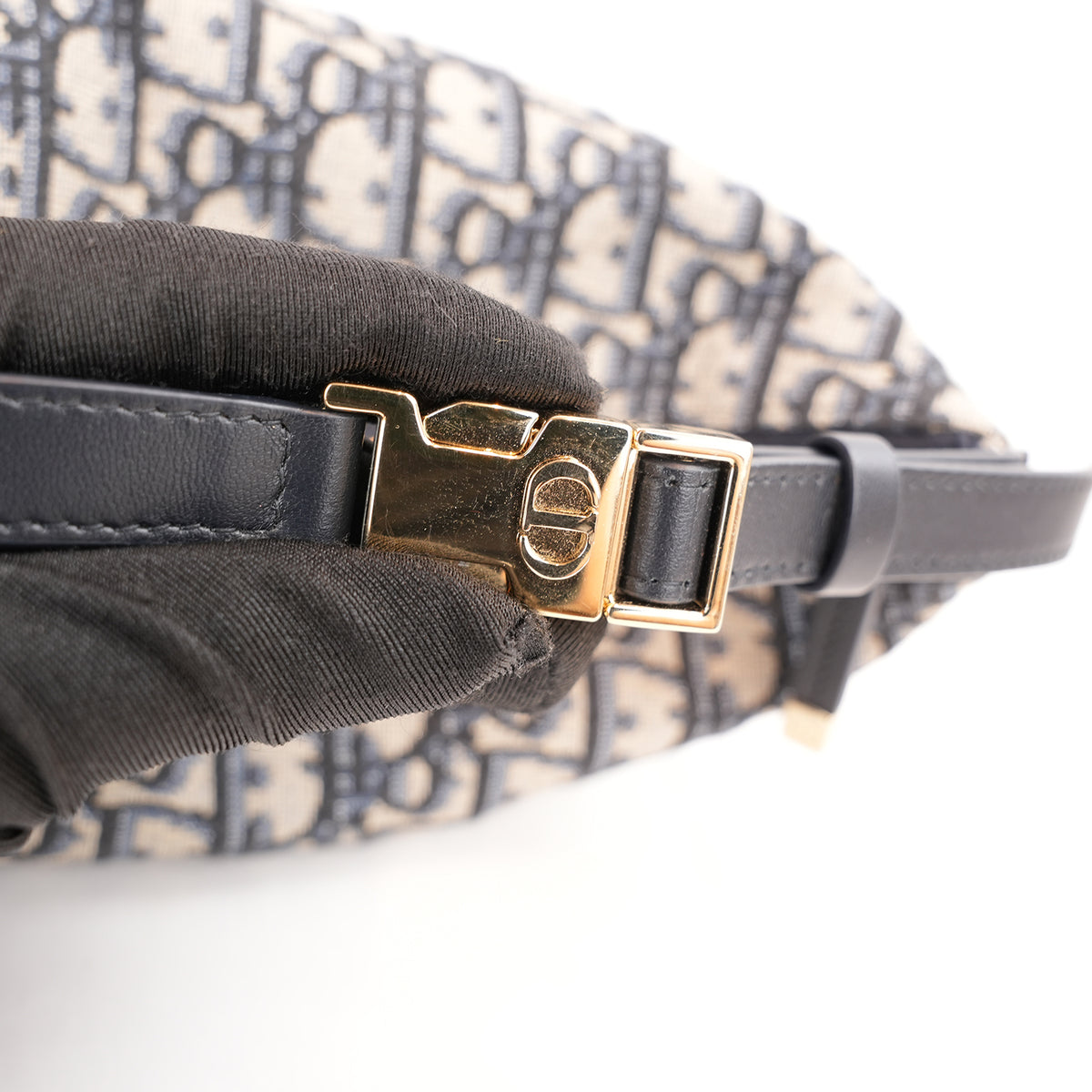 Dior DiorTravel Nomad Medium in Tela Oblique con Pelle e Dettagli in Pelle Nera