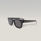 Prada Black Square Sunglasses Acetate Frame Grey Lenses Unisex
