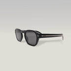 Prada 0PR A16S Black Acetate Sunglasses Silver Logo Grey Lenses
