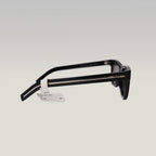 Prada Black Square Sunglasses Acetate Frame Grey Lenses Unisex