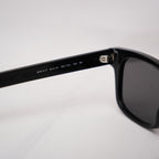 Prada Black Square Sunglasses Acetate Frame Grey Lenses Unisex