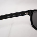 Prada 0PR A16S Black Acetate Sunglasses Silver Logo Grey Lenses