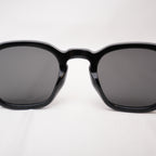 Prada 0PR A16S Black Acetate Sunglasses Silver Logo Grey Lenses