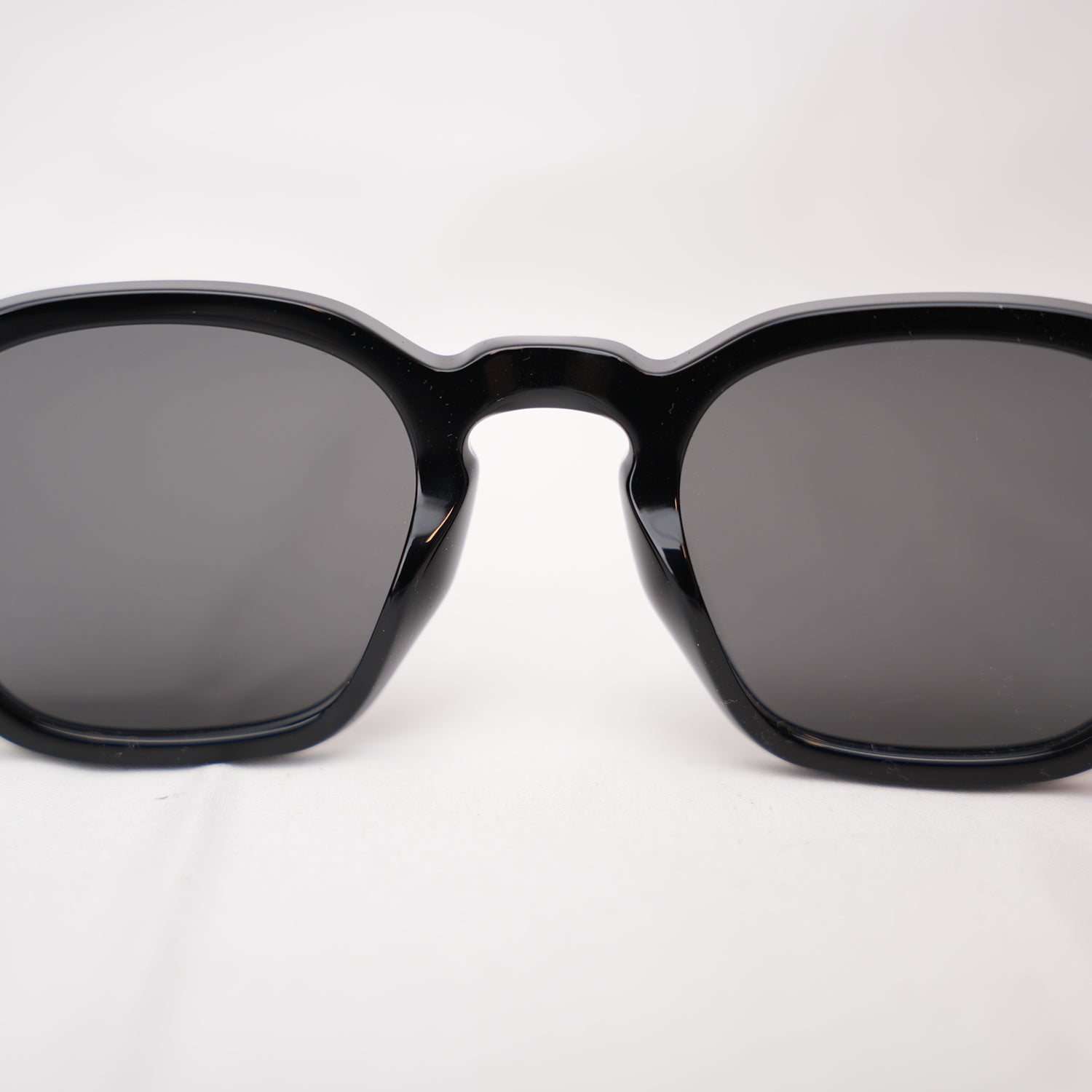 Prada 0PR A16S Black Acetate Sunglasses Silver Logo Grey Lenses