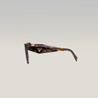 Prada PR 19ZS Tortoise Oversized Cat-Eye Sunglasses in Havana Brown