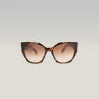 Prada PR 19ZS Tortoise Oversized Cat-Eye Sunglasses in Havana Brown
