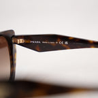 Prada PR 19ZS Tortoise Oversized Cat-Eye Sunglasses in Havana Brown