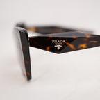 Prada PR 19ZS Tortoise Oversized Cat-Eye Sunglasses in Havana Brown