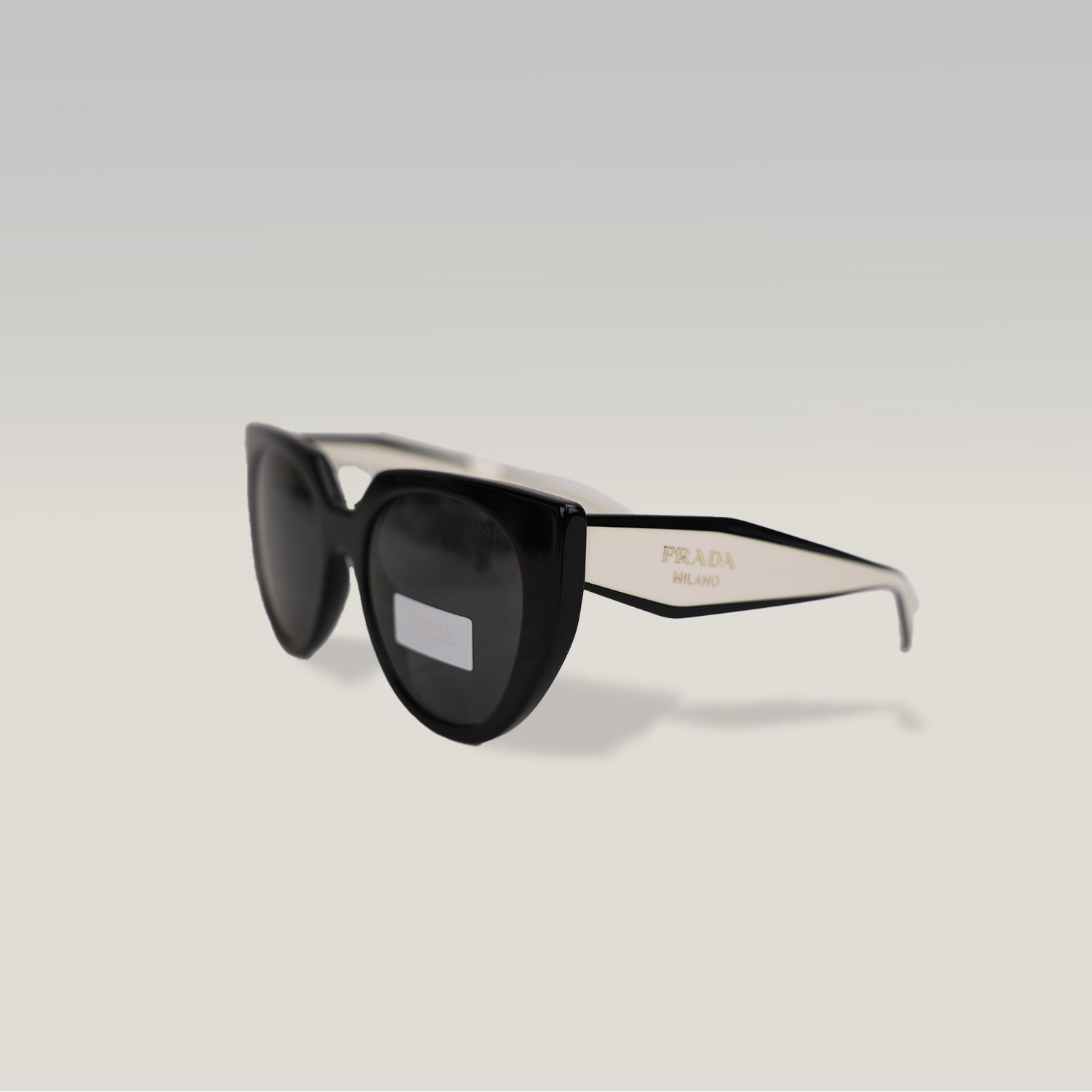 Prada PR  Cat Eye Sunglasses in Black & White
