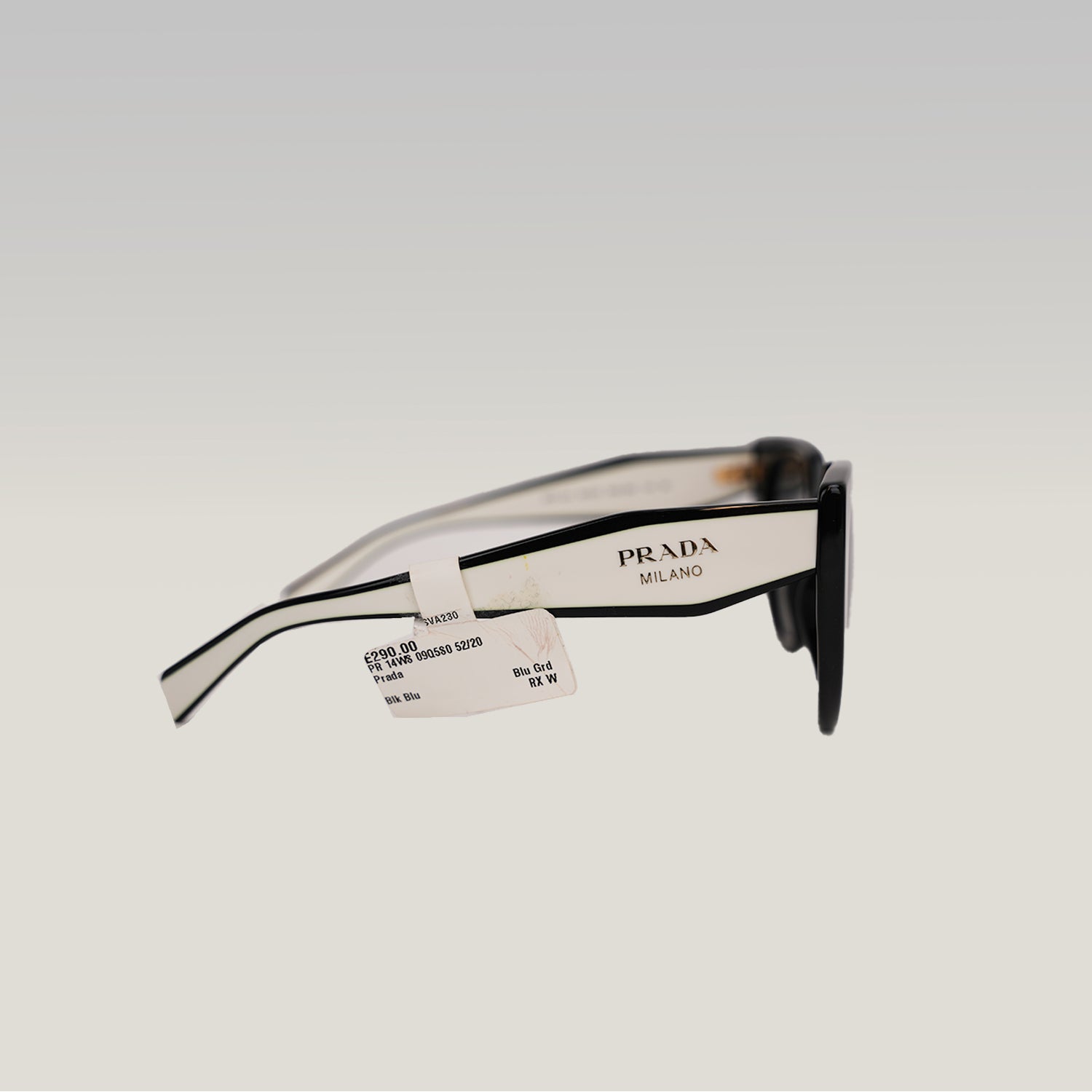 Prada PR  Cat Eye Sunglasses in Black & White