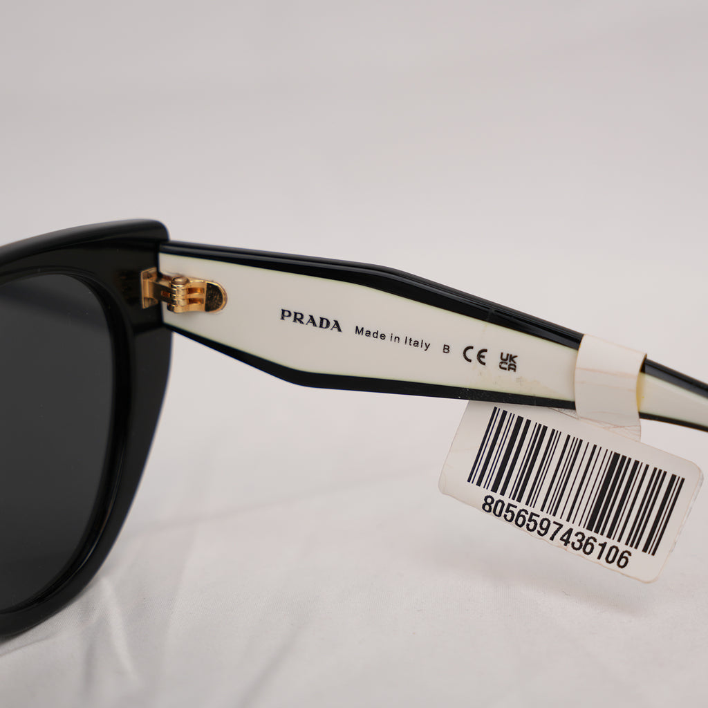 Prada PR  Cat Eye Sunglasses in Black & White