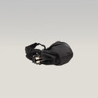 Prada Gaufre Borsa da Sera in Nylon Nero con Cristalli e Manici Arricciati