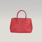 Prada Galleria Borsa a Mano in Pelle Saffiano Rossa con Hardware Dorato