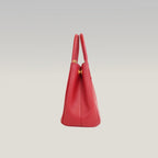 Prada Galleria Borsa a Mano in Pelle Saffiano Rossa con Hardware Dorato