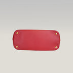 Prada Galleria Borsa a Mano in Pelle Saffiano Rossa con Hardware Dorato