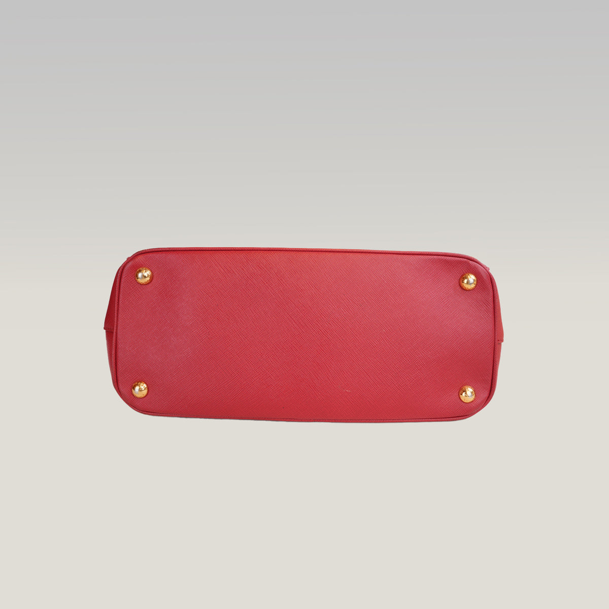 Prada Galleria Borsa a Mano in Pelle Saffiano Rossa con Hardware Dorato