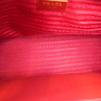 Prada Galleria Borsa a Mano in Pelle Saffiano Rossa con Hardware Dorato