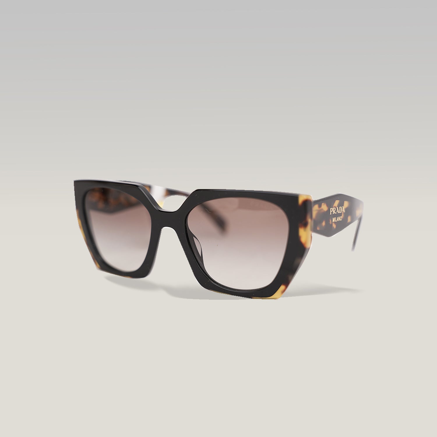 Prada PR 15WS Butterfly Sunglasses in Black & Medium Tortoise
