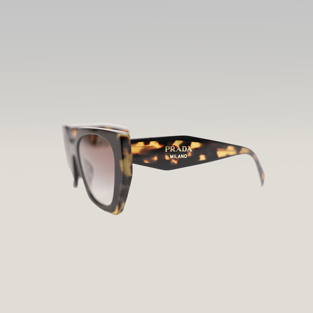 Prada PR 15WS Butterfly Sunglasses in Black & Medium Tortoise